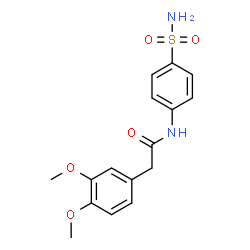 ChemSpider 2D Image | 2-(3,4-Dimethoxyphenyl)-N-(4-sulfamoylphenyl)acetamide | C16H18N2O5S