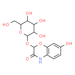 ChemSpider 2D Image | 7-Hydroxy-3-oxo-3,4-dihydro-2H-1,4-benzoxazin-2-yl hexopyranoside | C14H17NO9