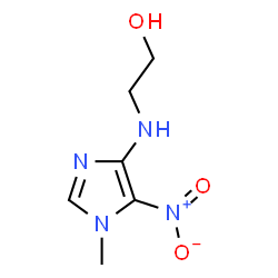 ChemSpider 2D Image | 2-(1-Methyl-5-nitro-1H-imidazol-4-ylamino)-ethanol | C6H10N4O3