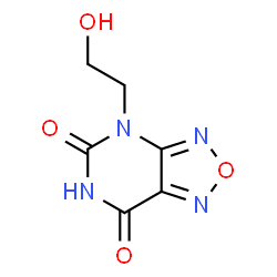 ChemSpider 2D Image | 4-(2-Hydroxyethyl)[1,2,5]oxadiazolo[3,4-d]pyrimidine-5,7(4H,6H)-dione | C6H6N4O4