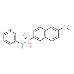 ChemSpider 2D Image | 6-Methoxy-N-(3-pyridinyl)-2-naphthalenesulfonamide | C16H14N2O3S