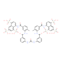 ChemSpider 2D Image | 8,8'-{Carbonylbis[imino-3,1-phenylenecarbonylimino(4-methyl-3,1-phenylene)carbonylimino]}di(1,3,5-naphthalenetrisulfonic acid) | C51H40N6O23S6