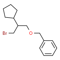 ChemSpider 2D Image | [(3-Bromo-2-cyclopentylpropoxy)methyl]benzene | C15H21BrO
