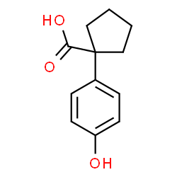 ChemSpider 2D Image | 1-(4-Hydroxyphenyl)cyclopentanecarboxylic acid | C12H14O3