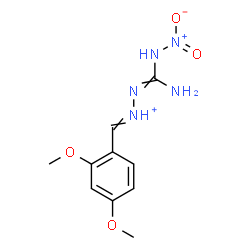 ChemSpider 2D Image | 2-[Amino(nitroamino)methylene]-1-(2,4-dimethoxybenzylidene)hydrazinium | C10H14N5O4