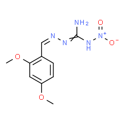 ChemSpider 2D Image | N''-[(Z)-(2,4-Dimethoxyphenyl)methylene]-N-nitrocarbonohydrazonic diamide | C10H13N5O4