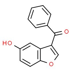 ChemSpider 2D Image | Ketone, 5-hydroxy-3-benzofuranyl phenyl | C15H10O3