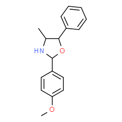 ChemSpider 2D Image | 2-(4-Methoxyphenyl)-4-methyl-5-phenyl-1,3-oxazolidine | C17H19NO2