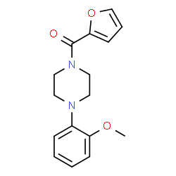 ChemSpider 2D Image | Piperazine, 1-(2-furoyl)-4-(2-methoxyphenyl)- | C16H18N2O3
