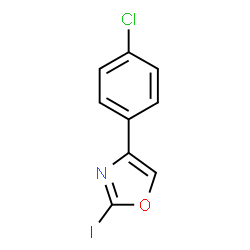 ChemSpider 2D Image | 4-(4-Chlorophenyl)-2-iodo-1,3-oxazole | C9H5ClINO