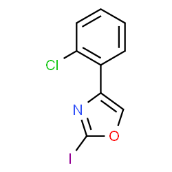 ChemSpider 2D Image | 4-(2-Chlorophenyl)-2-iodo-1,3-oxazole | C9H5ClINO