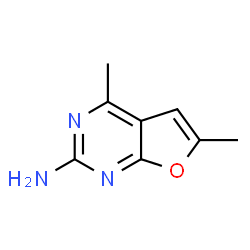 ChemSpider 2D Image | 4,6-Dimethylfuro[2,3-d]pyrimidin-2-amine | C8H9N3O