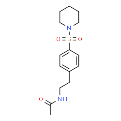 ChemSpider 2D Image | N-{2-[4-(1-Piperidinylsulfonyl)phenyl]ethyl}acetamide | C15H22N2O3S