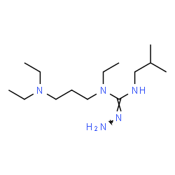 ChemSpider 2D Image | N-[3-(Diethylamino)propyl]-N-ethyl-N'-isobutylcarbonohydrazonic diamide | C14H33N5