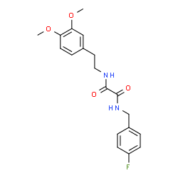 ChemSpider 2D Image | N-[2-(3,4-Dimethoxyphenyl)ethyl]-N'-(4-fluorobenzyl)ethanediamide | C19H21FN2O4