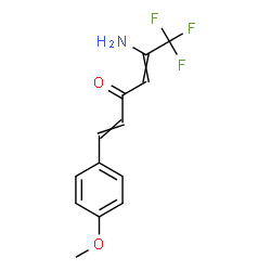 ChemSpider 2D Image | 5-Amino-6,6,6-trifluoro-1-(4-methoxyphenyl)-1,4-hexadien-3-one | C13H12F3NO2
