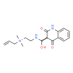 ChemSpider 2D Image | N-(2-{[(4-Hydroxy-2-oxo-1,2-dihydroquinolin-3-yl)carbonyl]amino}ethyl)-N,N-dimethylprop-2-en-1-aminium | C17H22N3O3