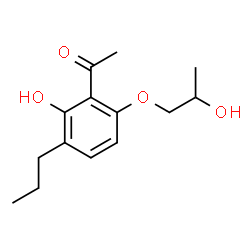 ChemSpider 2D Image | 1-[2-Hydroxy-6-(2-hydroxypropoxy)-3-propylphenyl]ethanone | C14H20O4