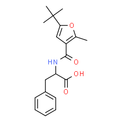 ChemSpider 2D Image | N-[2-Methyl-5-(2-methyl-2-propanyl)-3-furoyl]phenylalanine | C19H23NO4