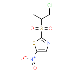 ChemSpider 2D Image | 2-[(1-Chloro-2-propanyl)sulfonyl]-5-nitro-1,3-thiazole | C6H7ClN2O4S2