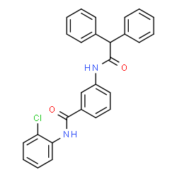ChemSpider 2D Image | N-(2-Chlorophenyl)-3-[(diphenylacetyl)amino]benzamide | C27H21ClN2O2