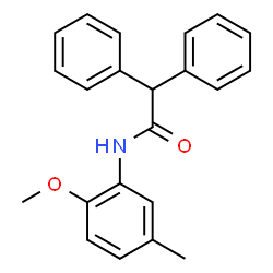 ChemSpider 2D Image | N-(2-Methoxy-5-methylphenyl)-2,2-diphenylacetamide | C22H21NO2