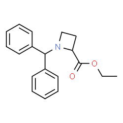 ChemSpider 2D Image | Ethyl 1-benzhydryl-2-azetidinecarboxylate | C19H21NO2