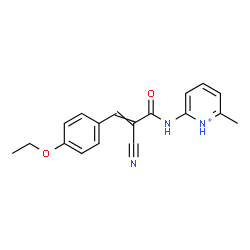 ChemSpider 2D Image | 2-{[2-Cyano-3-(4-ethoxyphenyl)acryloyl]amino}-6-methylpyridinium | C18H18N3O2