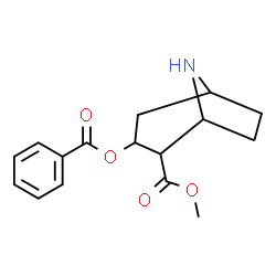 ChemSpider 2D Image | Methyl 3-(benzoyloxy)-8-azabicyclo[3.2.1]octane-2-carboxylate | C16H19NO4