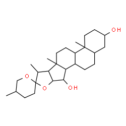 ChemSpider 2D Image | Spirostan-3,15-diol  | C27H44O4