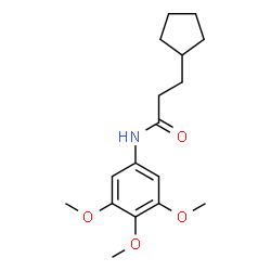 ChemSpider 2D Image | 3-Cyclopentyl-N-(3,4,5-trimethoxyphenyl)propanamide | C17H25NO4