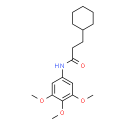 ChemSpider 2D Image | 3-Cyclohexyl-N-(3,4,5-trimethoxyphenyl)propanamide | C18H27NO4