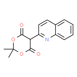 ChemSpider 2D Image | 1,3-Dioxane-4,6-dione, 2,2-dimethyl-5-(2-quinolyl)- | C15H13NO4