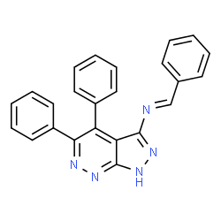 ChemSpider 2D Image | (E)-N-(4,5-Diphenyl-1H-pyrazolo[3,4-c]pyridazin-3-yl)-1-phenylmethanimine | C24H17N5