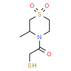 ChemSpider 2D Image | 1-(3-Methyl-1,1-dioxido-4-thiomorpholinyl)-2-sulfanylethanone | C7H13NO3S2
