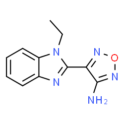 ChemSpider 2D Image | 4-(1-Ethyl-1H-benzimidazol-2-yl)-1,2,5-oxadiazol-3-amine | C11H11N5O
