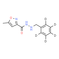 ChemSpider 2D Image | 5-Methyl-N'-[(~2~H_5_)phenylmethyl]-1,2-oxazole-3-carbohydrazide | C12H8D5N3O2