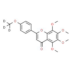 ChemSpider 2D Image | 5,6,7,8-Tetramethoxy-2-{4-[(~2~H_3_)methyloxy]phenyl}-4H-chromen-4-one | C20H17D3O7
