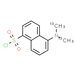 ChemSpider 2D Image | 5-{Bis[(~13~C)methyl]amino}-1-naphthalenesulfonyl chloride | C1013C2H12ClNO2S