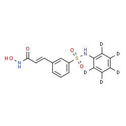 ChemSpider 2D Image | (2E)-N-Hydroxy-3-{3-[(~2~H_5_)phenylsulfamoyl]phenyl}acrylamide | C15H9D5N2O4S