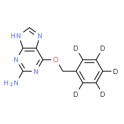 ChemSpider 2D Image | 6-[(~2~H_5_)Phenylmethoxy]-9H-purin-2-amine | C12H6D5N5O