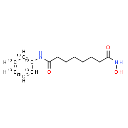ChemSpider 2D Image | N-Hydroxy-N'-(~13~C_6_)phenyloctanediamide | C813C6H20N2O3