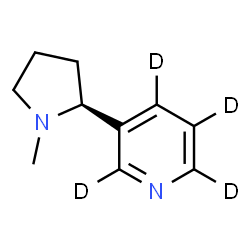 ChemSpider 2D Image | 3-[(2S)-1-Methyl-2-pyrrolidinyl](~2~H_4_)pyridine | C10H10D4N2