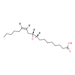 ChemSpider 2D Image | 8-[(2S,3R)-3-[(2Z)-(2,3-~2~H_2_)-2-Octen-1-yl](~2~H_2_)-2-oxiranyl]octanoic acid | C18H28D4O3