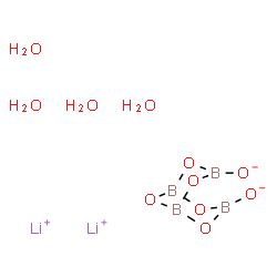 ChemSpider 2D Image | Lithium bicyclo[3.3.1]tetraboroxane-3,7-diolate hydrate (2:1:4) | H8B4Li2O11