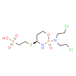 ChemSpider 2D Image | 2-({(4S)-2-[Bis(2-chloroethyl)amino]-2-oxido-1,3,2-oxazaphosphinan-4-yl}sulfanyl)ethanesulfonic acid | C9H19Cl2N2O5PS2