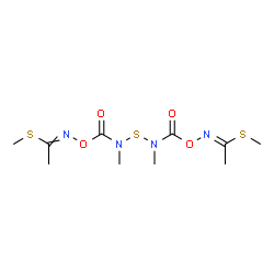 ChemSpider 2D Image | Dimethyl (1E)-N,N'-{sulfanediylbis[(methylcarbamoyl)oxy]}diethanimidothioate | C10H18N4O4S3