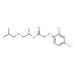 ChemSpider 2D Image | 2,4-D 2-(2-METHYLPROPOXY)PROPYL ESTER | C15H20Cl2O4