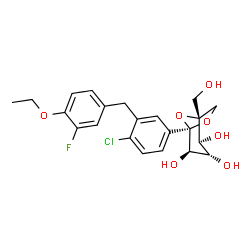 ChemSpider 2D Image | HENAGLIFLOZIN | C22H24ClFO7