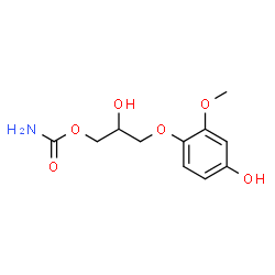 ChemSpider 2D Image | 2-Hydroxy-3-(4-hydroxy-2-methoxyphenoxy)propyl carbamate | C11H15NO6